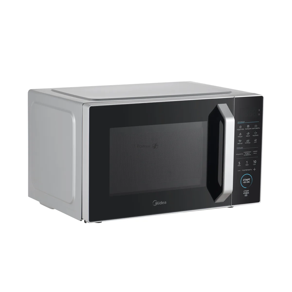 Микроволновая печь Midea EM825P2ET-S, серебристый — фото 2