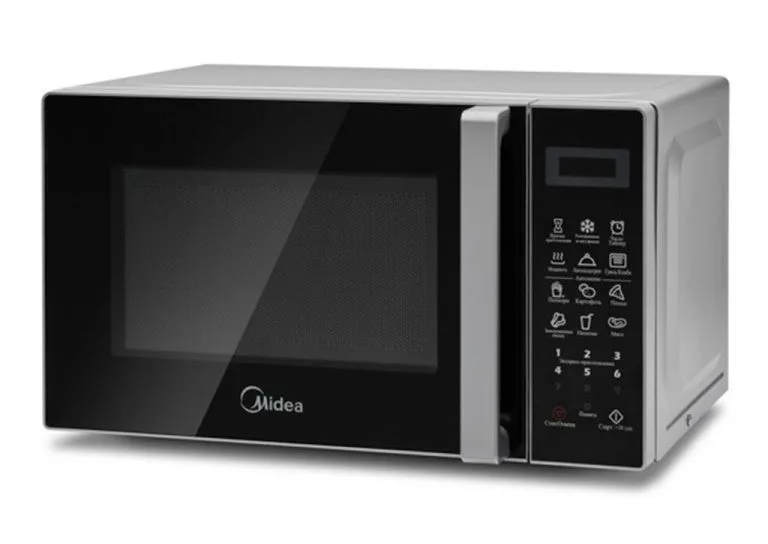 Микроволновая печь Midea EG820C2VV-S, с грилем, серебристый — фото 2