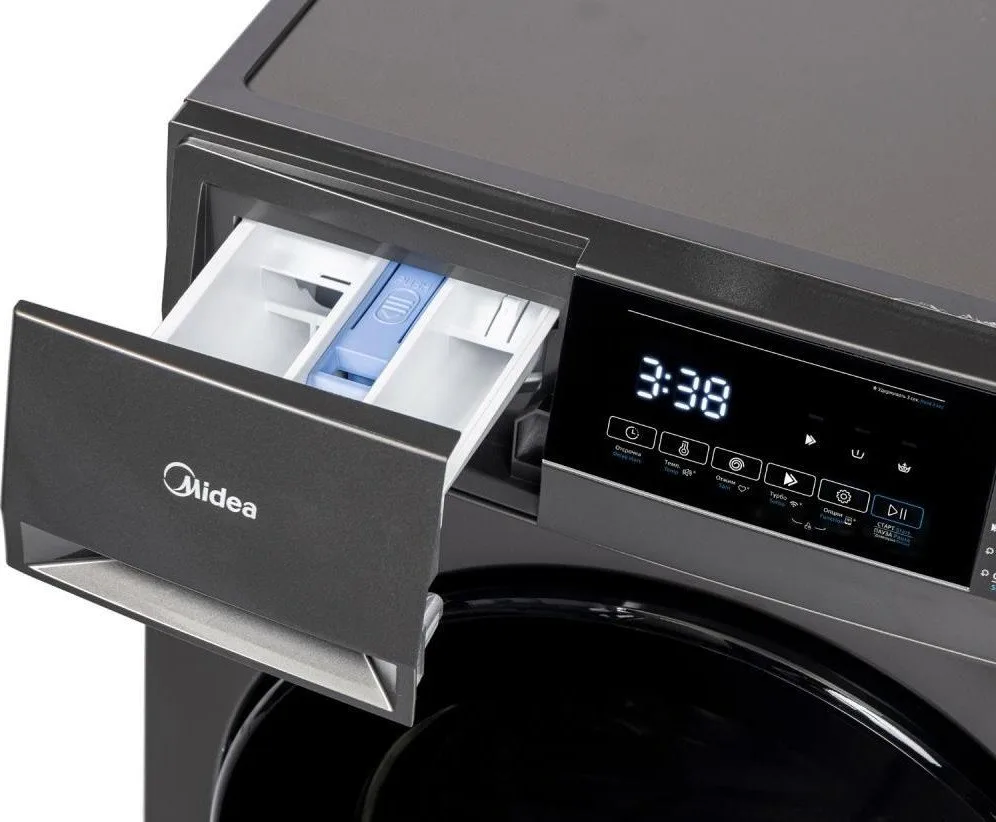 Стиральная машина Midea MFC3712BSW40/S, вертикальная загрузка, серебристый — фото 2