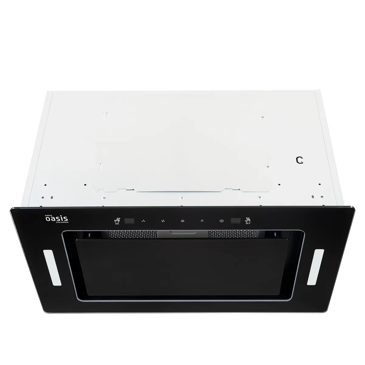 Вытяжка Oasis UD-60BG, полновстраиваемая, чёрный