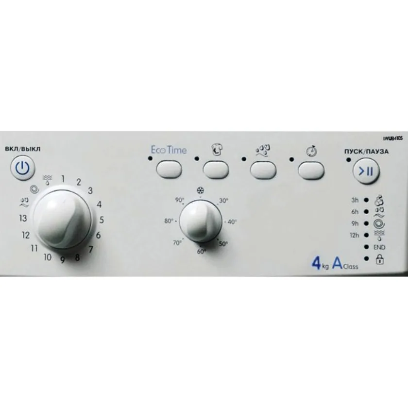 Стиральная машина Indesit IWUB 4105, фронтальная загрузка, белый — фото 4