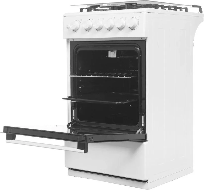 Газовая плита Midea MFO-M4G20T0E, напольная, белый — фото 3