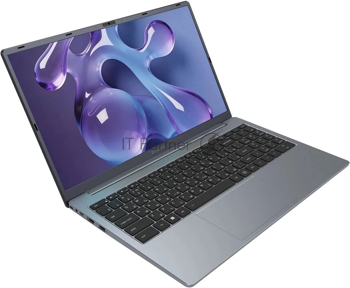 Ноутбук Digma Nova, 15.6", AMD Ryzen 5 3500U, 16 ГБ, 512 ГБ SSD, серый — фото 3