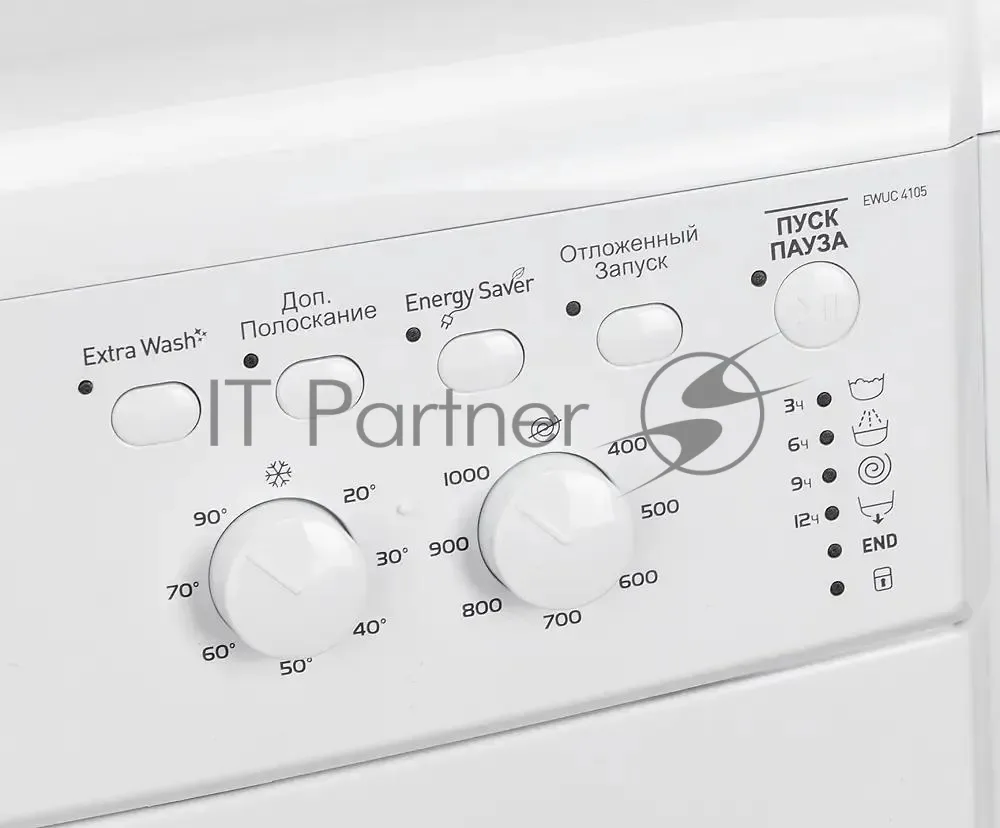 Стиральная машина Indesit EWUC 4105, фронтальная загрузка, белый — фото 2