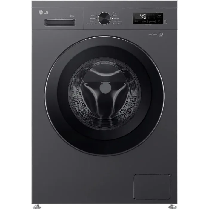 Стиральная машина LG F2Y1 WS6J, фронтальная загрузка, чёрный