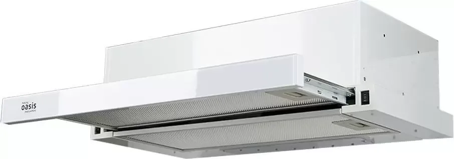 Вытяжка Oasis UV-60WG 327, телескопическая (слайдер), белый — фото 3