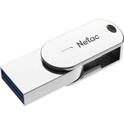 Флеш-накопитель Netac NT03U785C-064G-32PN, серебристый — фото 2