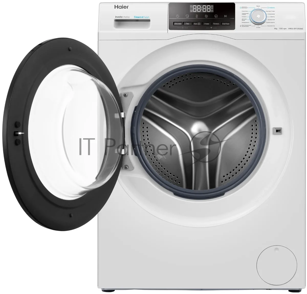 Стиральная машина Haier HW60-BP12929AE, вертикальная загрузка, белый — фото 2