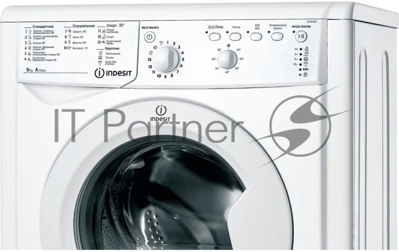 Стиральная машина Indesit IWSB 5085, фронтальная загрузка, белый — фото 3