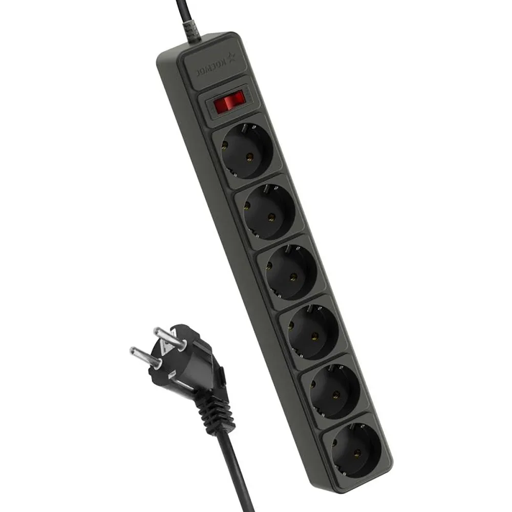 Сетевой фильтр Космос FKsm5m-6g(B, чёрный