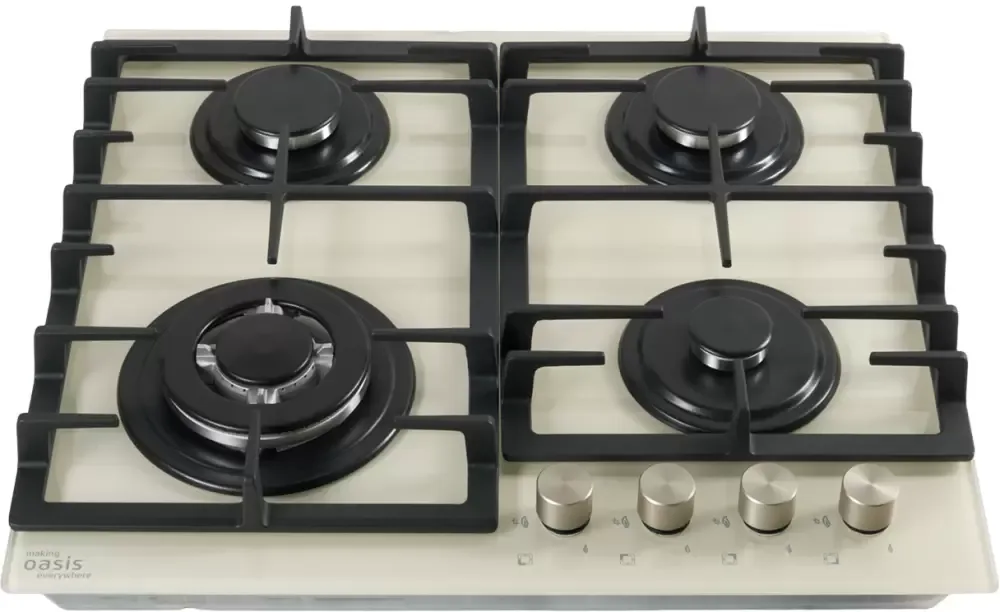 Газовая варочная панель Oasis P-BSI 313 WOK, бежевый