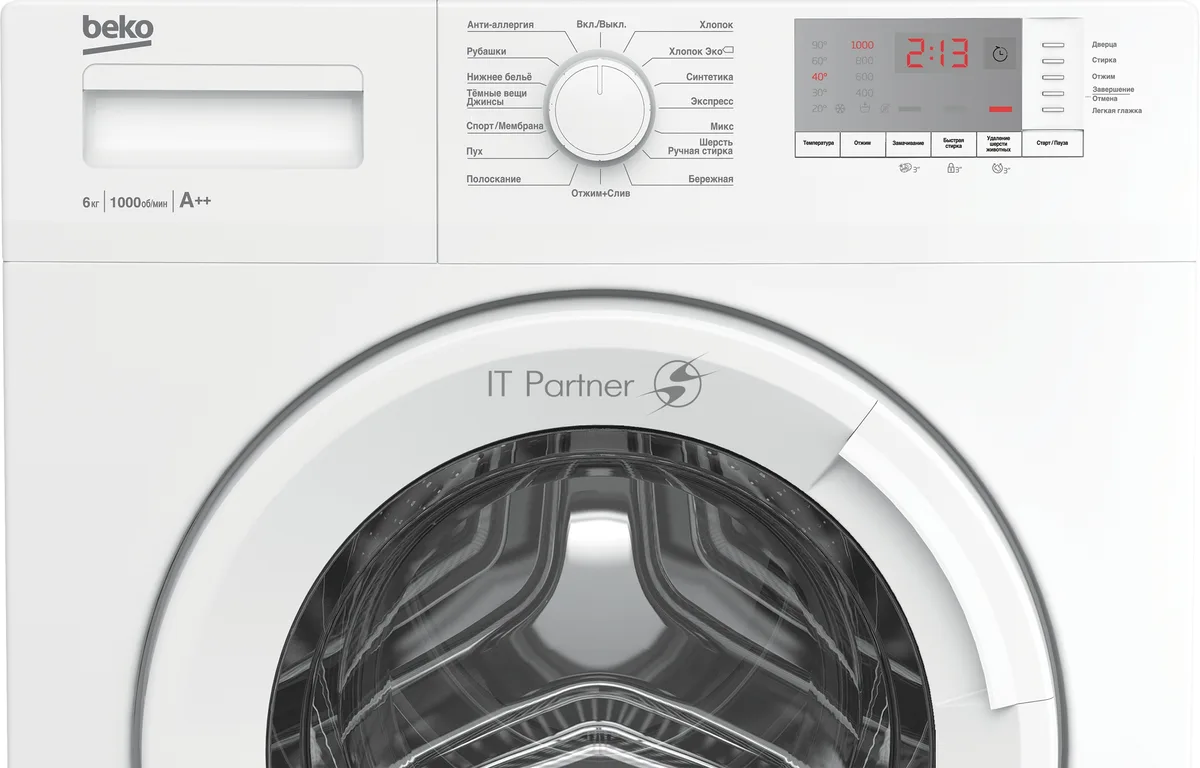 Стиральная машина Beko WRE6512BWW, белый — фото 2