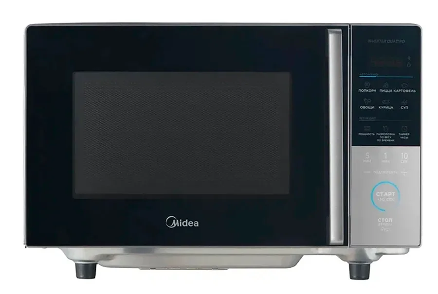 Микроволновая печь Midea EM720CFR-BG, соло, серебристый — фото 2