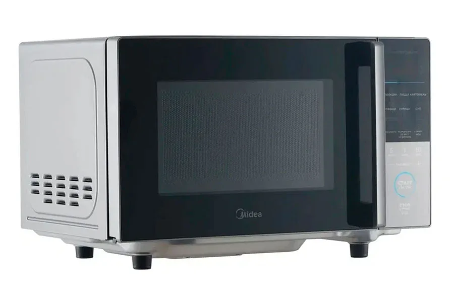 Микроволновая печь Midea EM720CFR-BG, соло, серебристый — фото 4