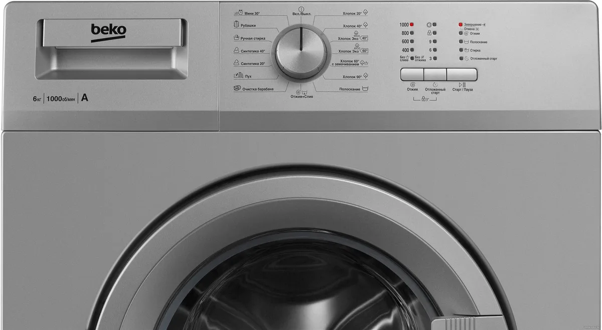 Стиральная машина Beko WRE65P1BSS, фронтальная загрузка, серебристый — фото 3