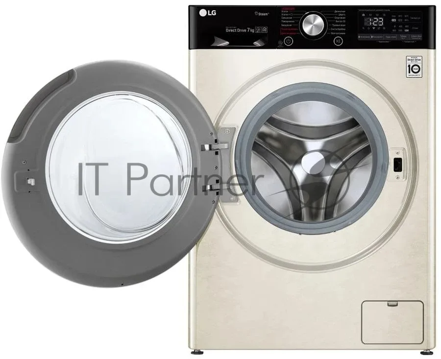 Стиральная машина LG F2V5HS9B, бежевый — фото 2