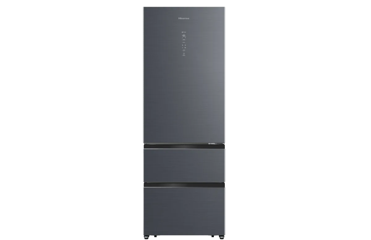Холодильник Hisense RT641N4AQ1, трёхкамерный, чёрный