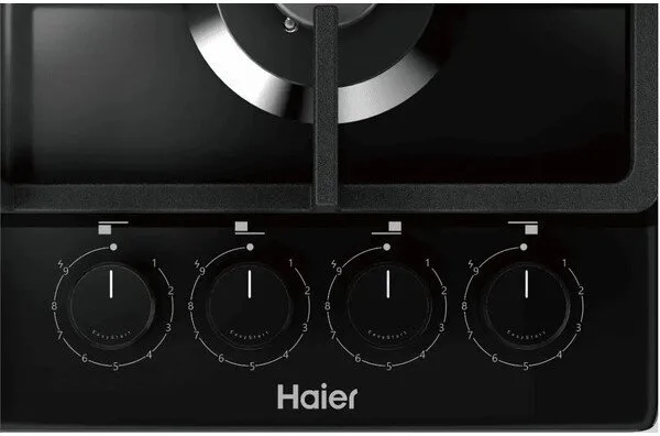 Газовая варочная панель Haier HHQ-G64CAQB, закалённое стекло, чёрный — фото 4