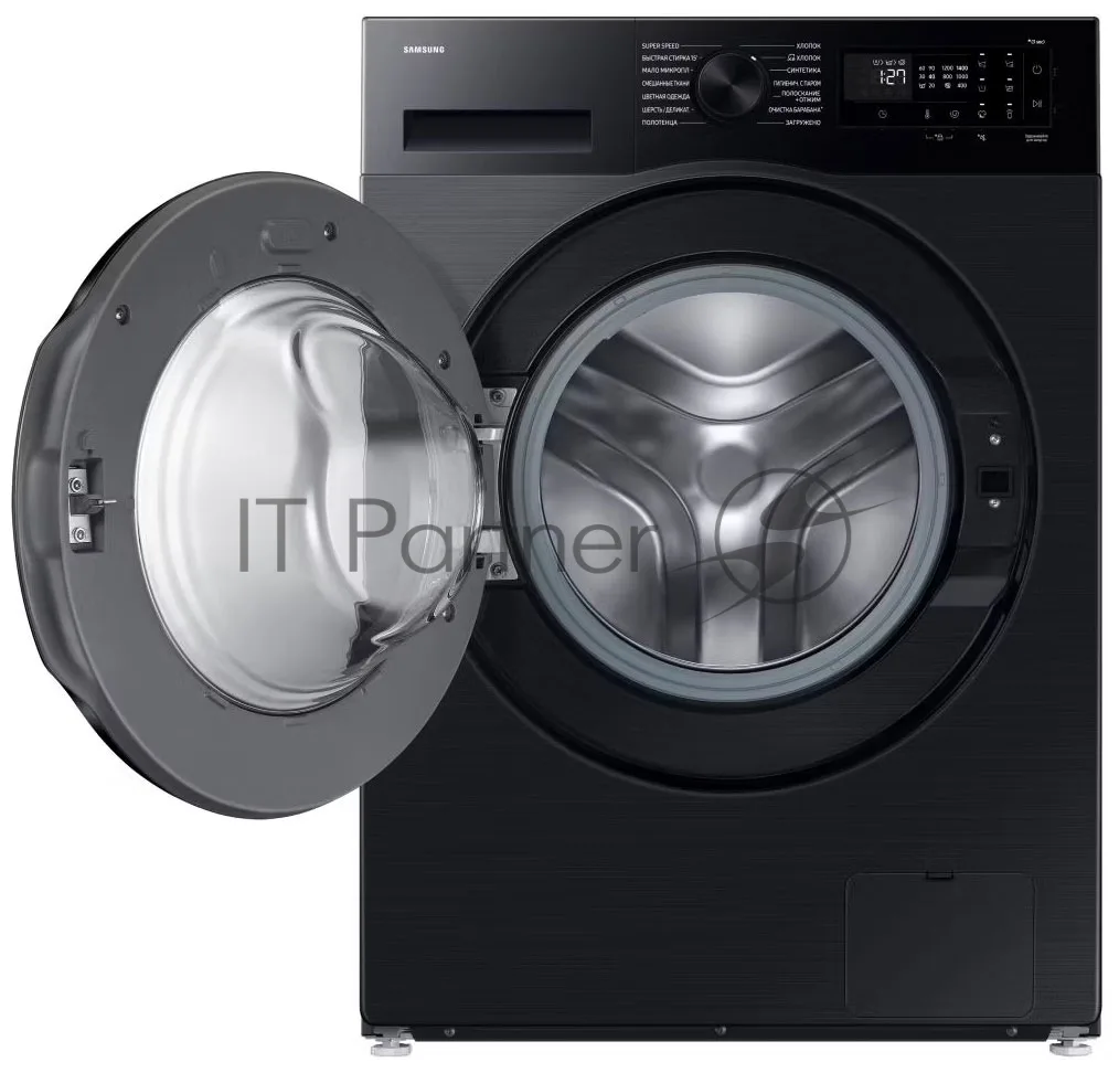 Стиральная машина Samsung WW90DG5U34ABLP, фронтальная загрузка, чёрный — фото 2
