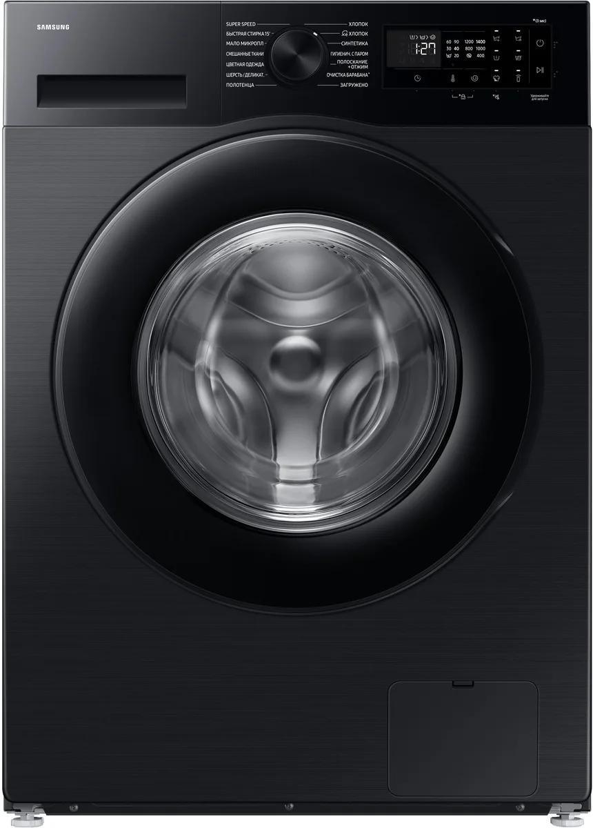 Стиральная машина Samsung WW90DG5U34ABLP, фронтальная загрузка, чёрный