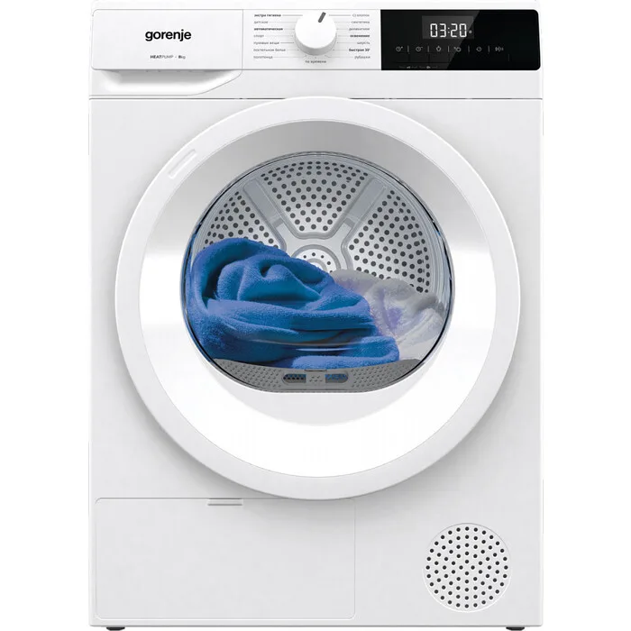 Сушильная машина Gorenje DHNE82/C, с тепловым насосом, белый