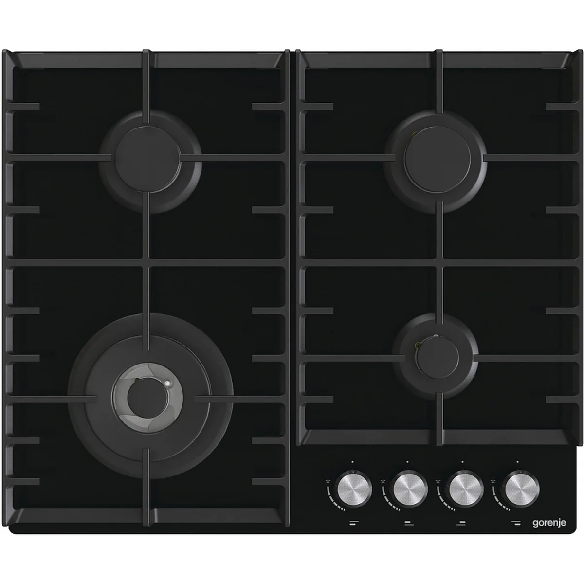 Газовая варочная панель Gorenje GTW641AKB2, закалённое стекло, чёрный