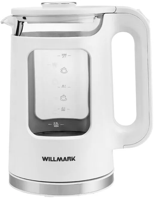 Чайник Willmark WEK-1725W, электрический, белый