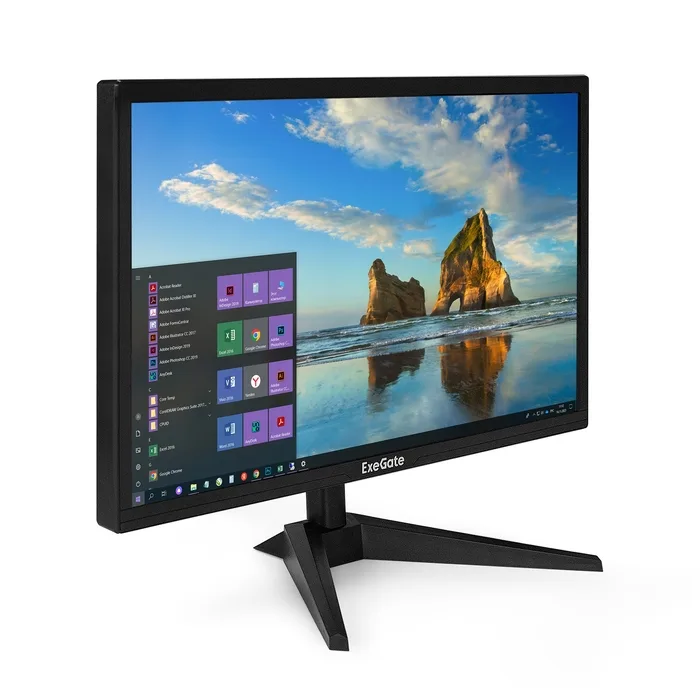 Монитор Exegate EB2200A, 21.5", 1920x1080, VA, 75 Гц, чёрный
