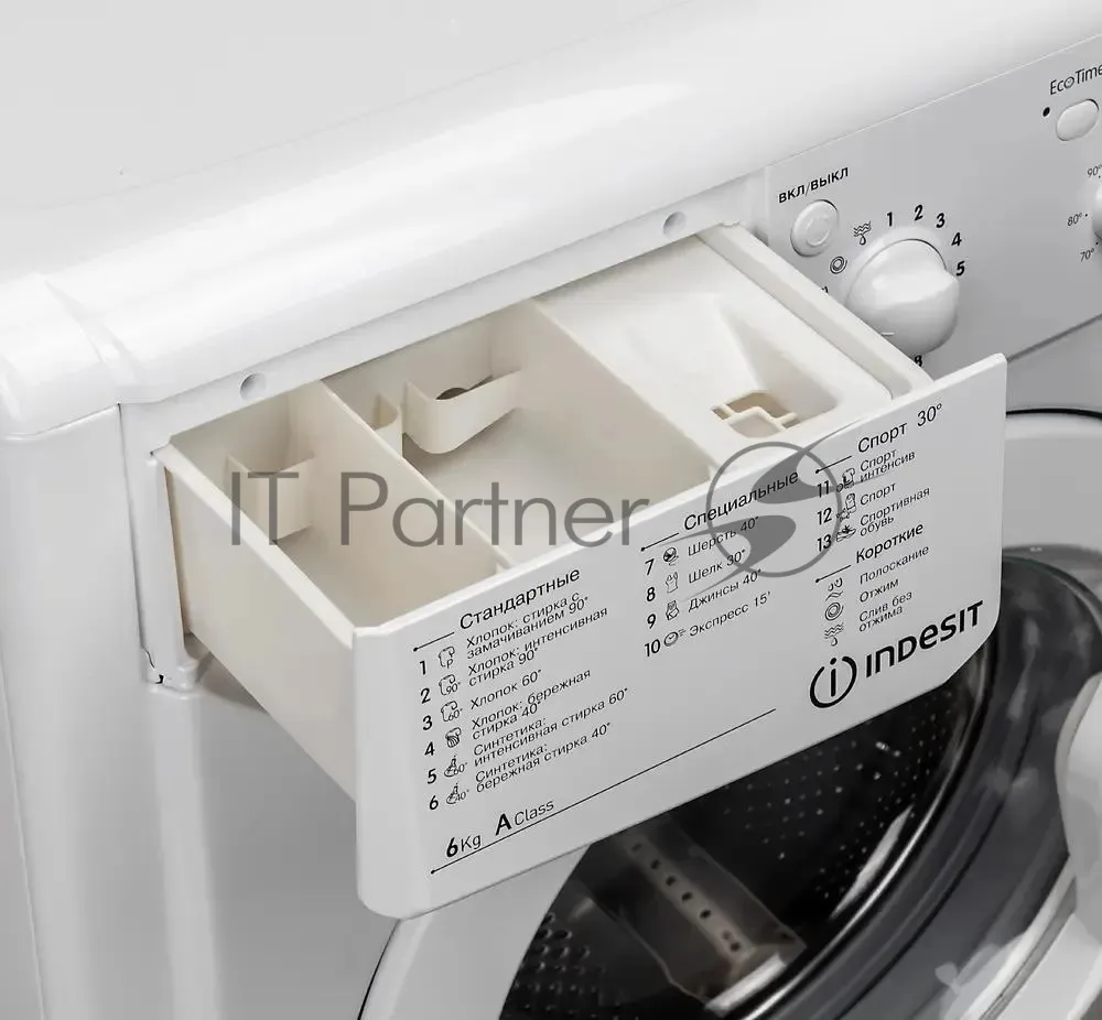 Стиральная машина Indesit IWSC 6105, фронтальная загрузка, белый — фото 2