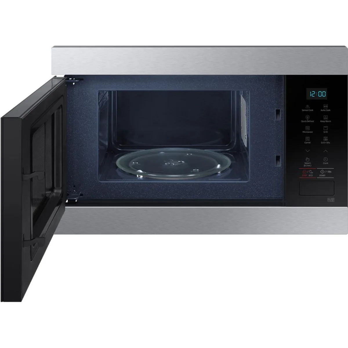 Встраиваемая микроволновая печь Samsung MG22M8074AT/BW, соло, серебристый