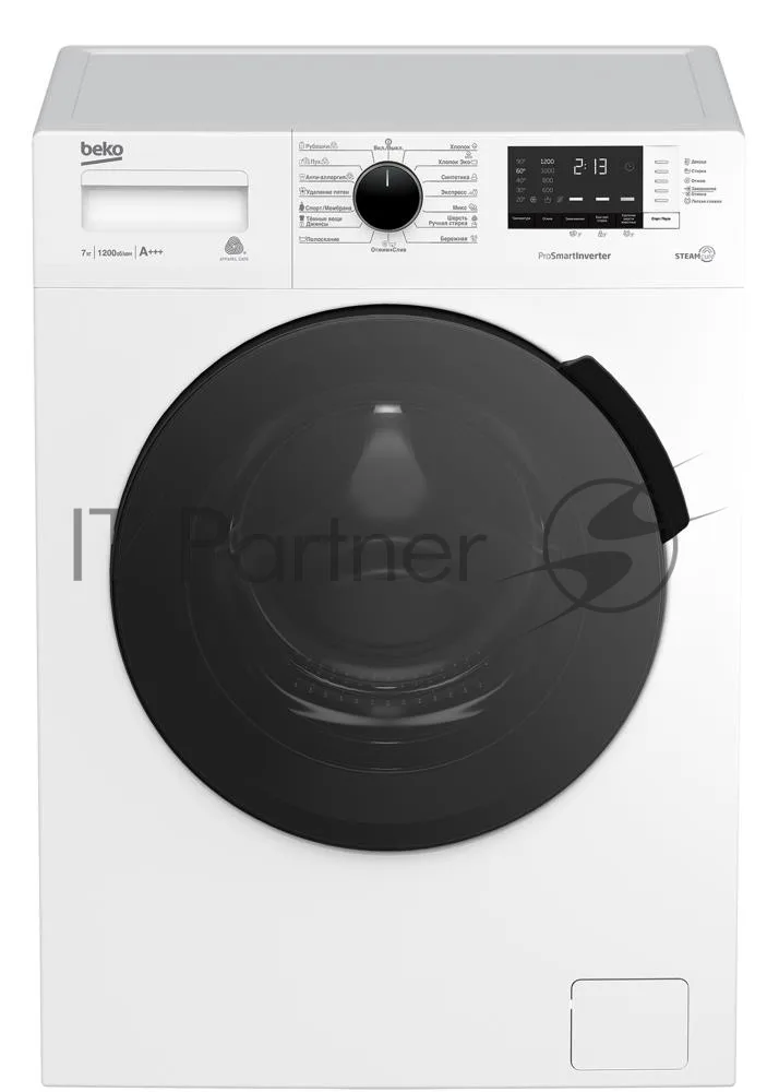 Стиральная машина Beko RSPE78612W, фронтальная загрузка, белый