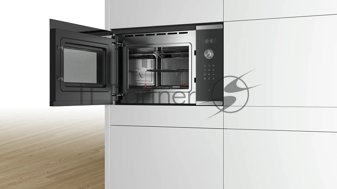Встраиваемая микроволновая печь Bosch BEL554MS0, с грилем, нержавеющая сталь — фото 3