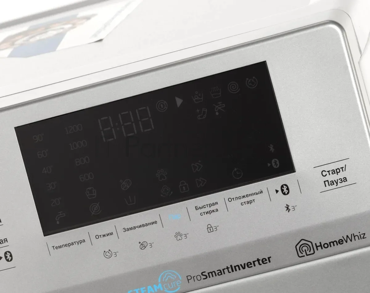 Стиральная машина Beko WSPE6H616S, фронтальная загрузка, серебристый — фото 2