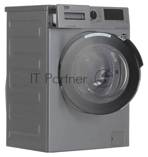 Стиральная машина Beko WSPE7H616S, фронтальная загрузка, серебристый — фото 2