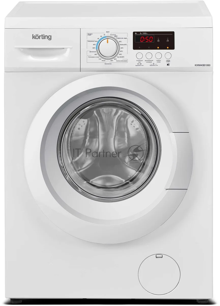 Стиральная машина Korting KWM 40B1060, фронтальная загрузка, белый