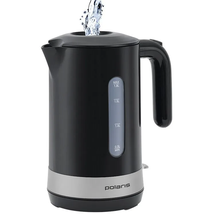 Чайник Polaris PWK 1803C Water Way Pro, электрический, чёрный