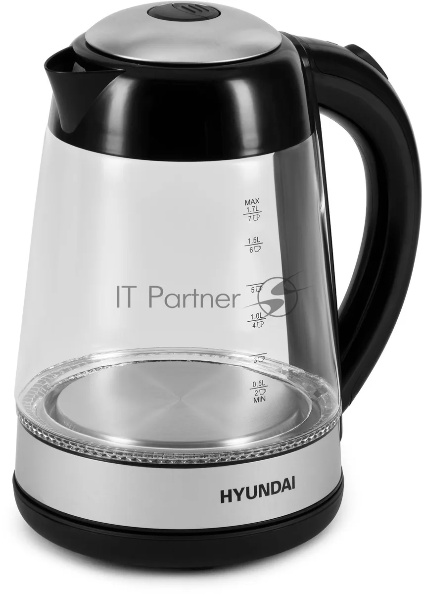 Чайник Hyundai HYK-G3803, электрический, чёрный — фото 4
