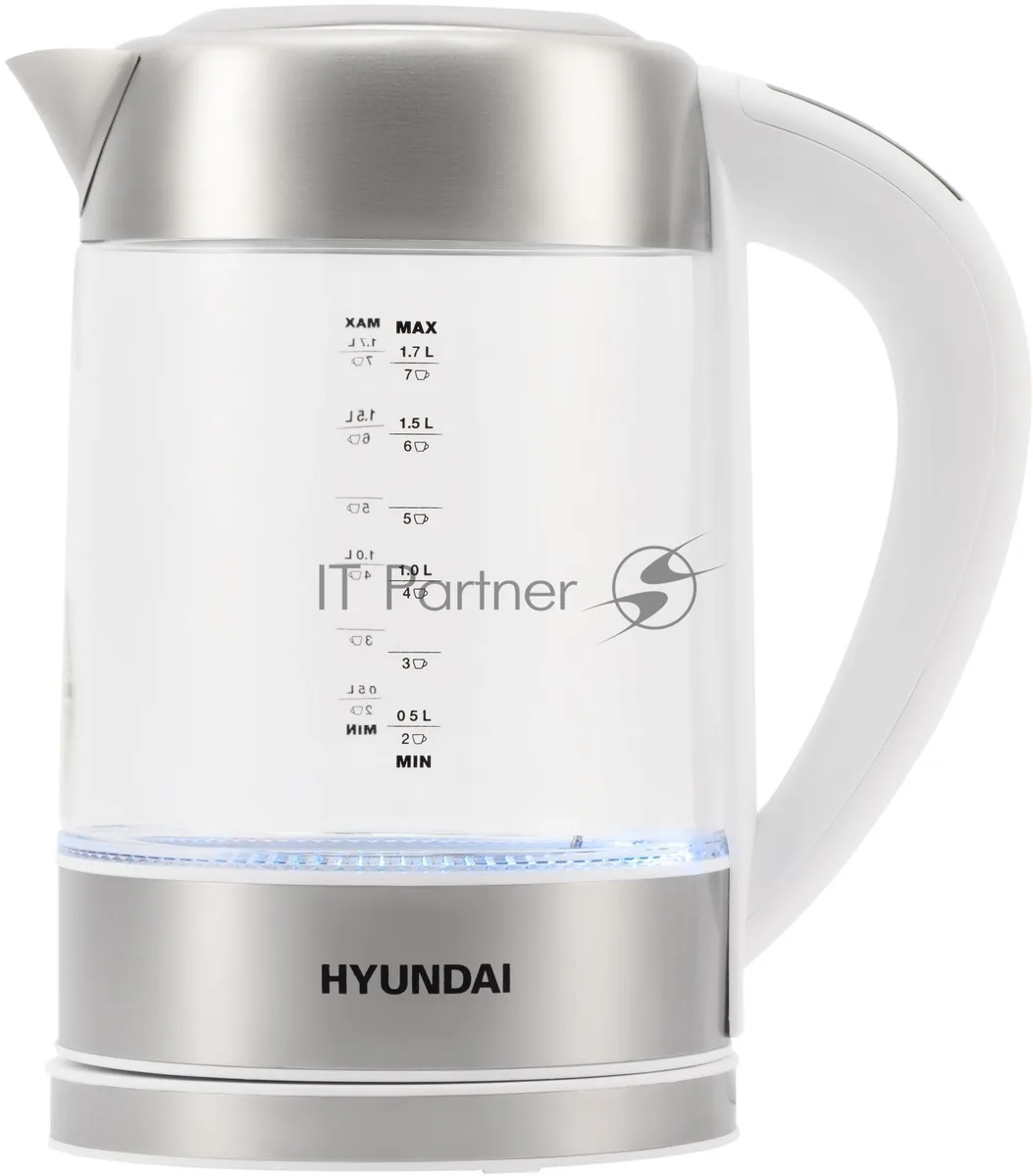Чайник Hyundai HYK-S5807, электрический, белый