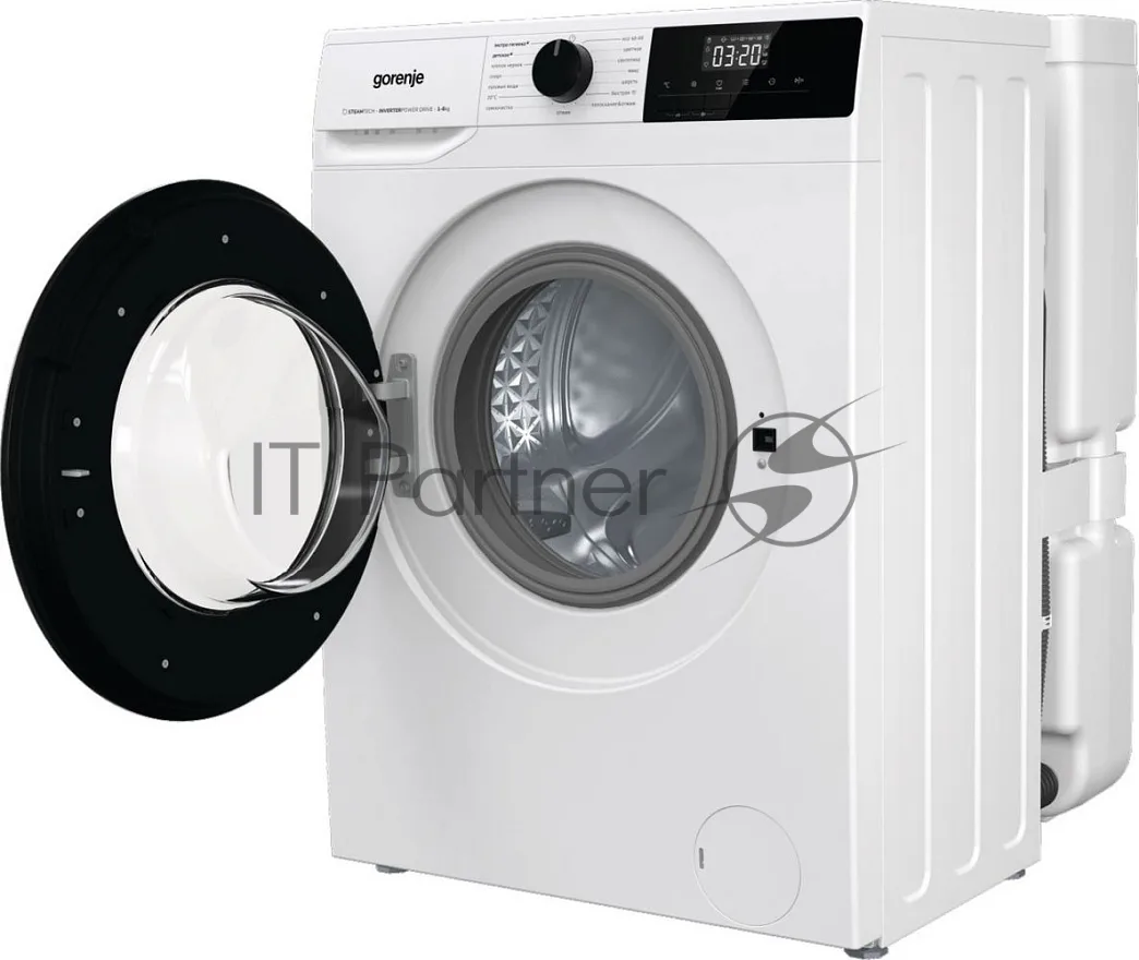 Стиральная машина Gorenje W1NHPI60SCSIRV, фронтальная загрузка, белый — фото 3