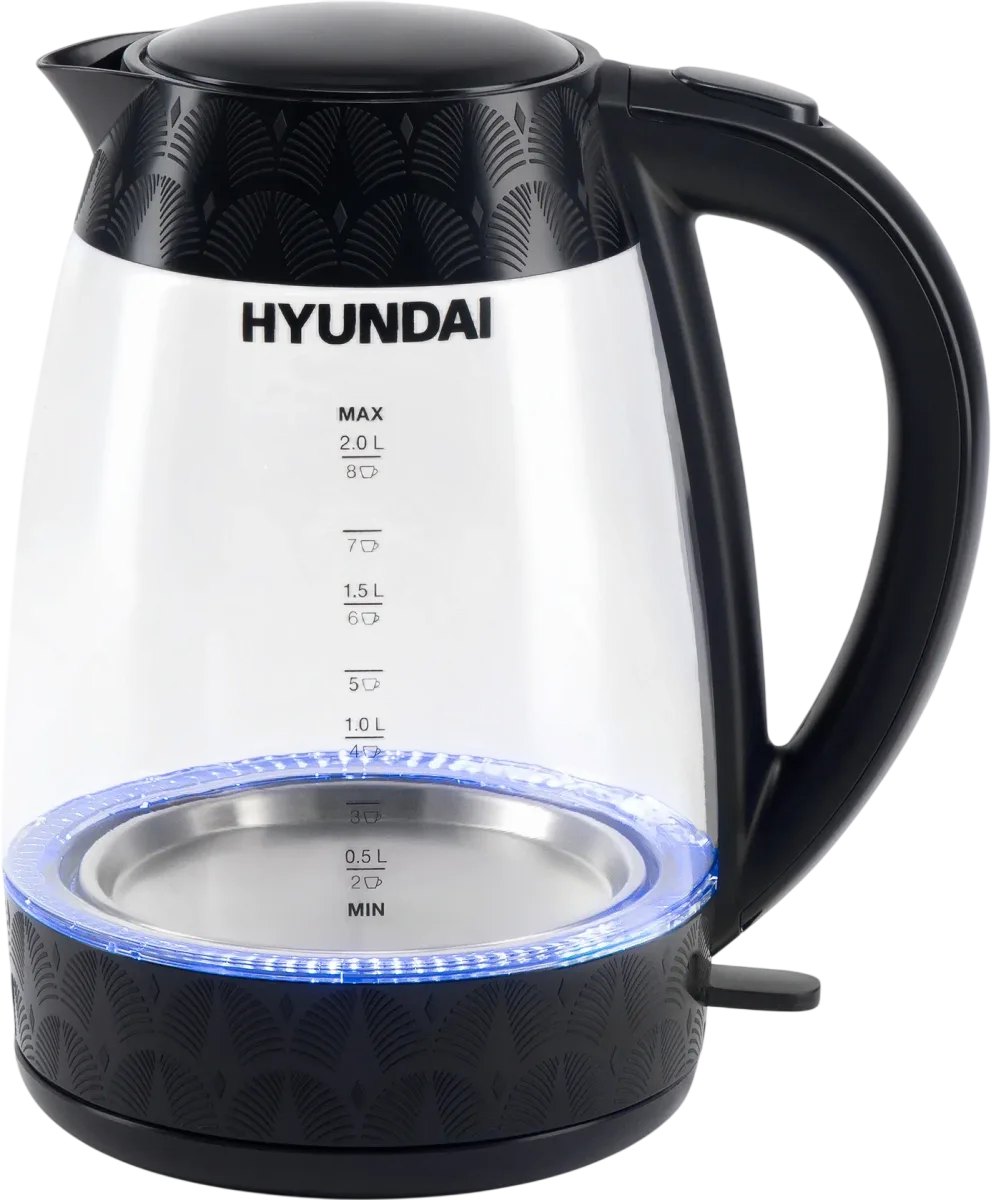 Чайник Hyundai HYK-G4505, электрический, чёрный