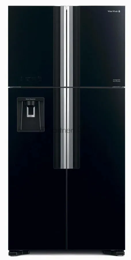 Холодильник Hitachi R-W660PUC7 GBK, двухкамерный, чёрный