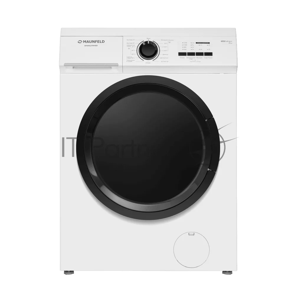 Стиральная машина Maunfeld MFWM127WH052, фронтальная загрузка, белый