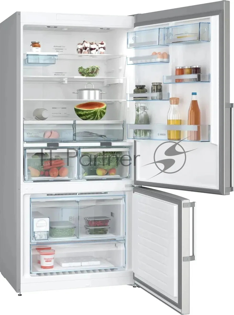 Холодильник Bosch KGN86AI32U, двухкамерный, серебристый — фото 2