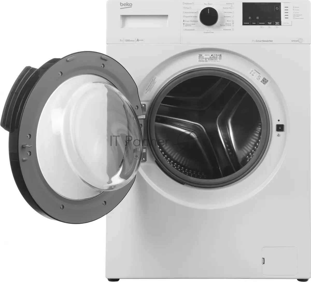 Стиральная машина Beko WSPE7612W, фронтальная загрузка, белый — фото 3