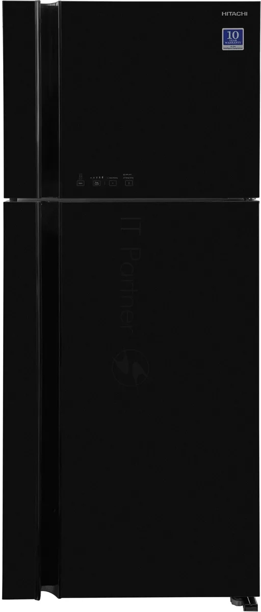 Холодильник Hitachi HRTN7489DFGBKCS, двухкамерный, чёрный