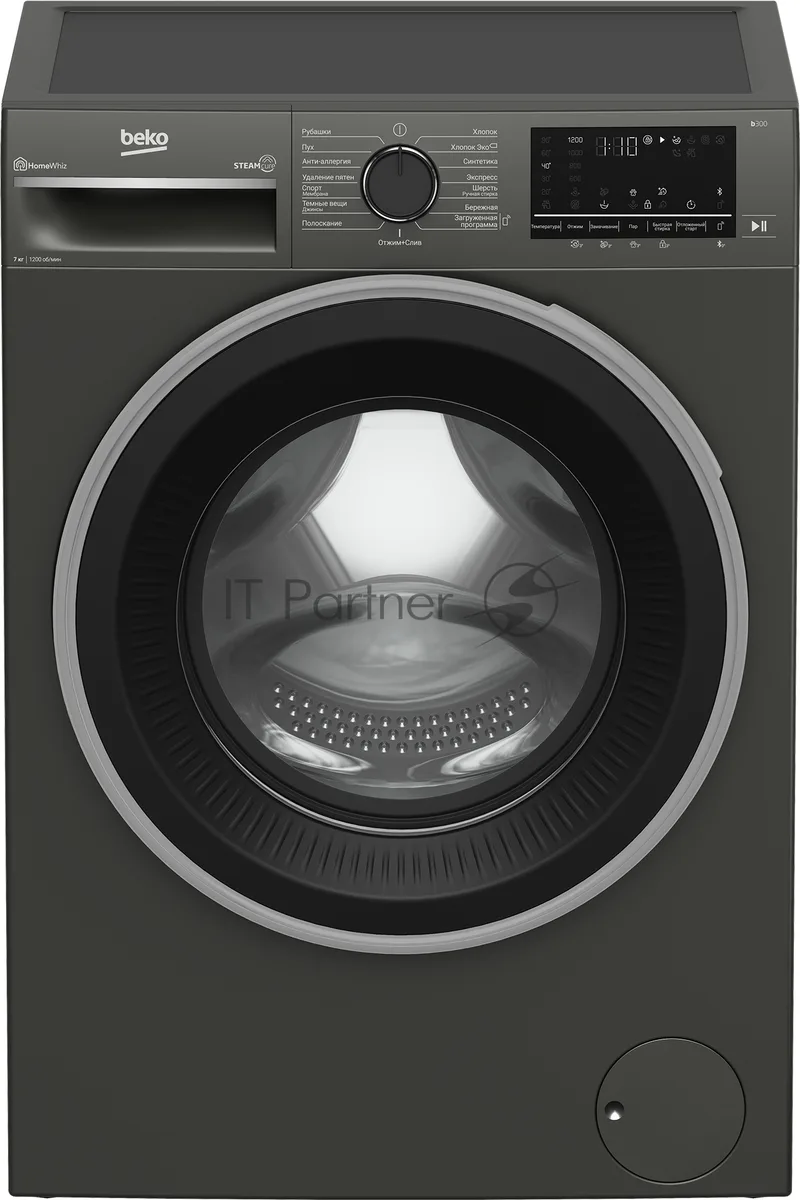 Стиральная машина Beko B3WFR572AB, фронтальная загрузка, серый
