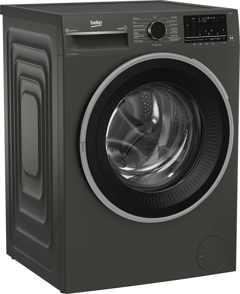 Стиральная машина Beko B3WFR572AB, фронтальная загрузка, серый — фото 2