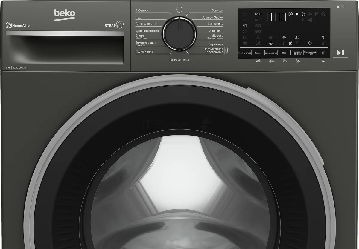 Стиральная машина Beko B3WFR572AB, фронтальная загрузка, серый — фото 4