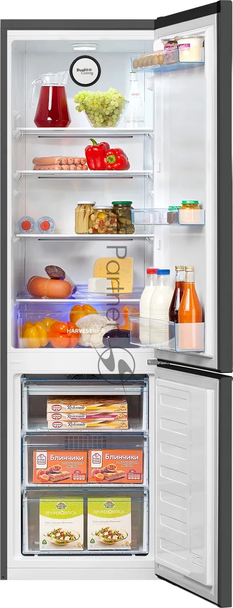 Холодильник Beko B3R0CNK312HG, двухкамерный, серый — фото 2