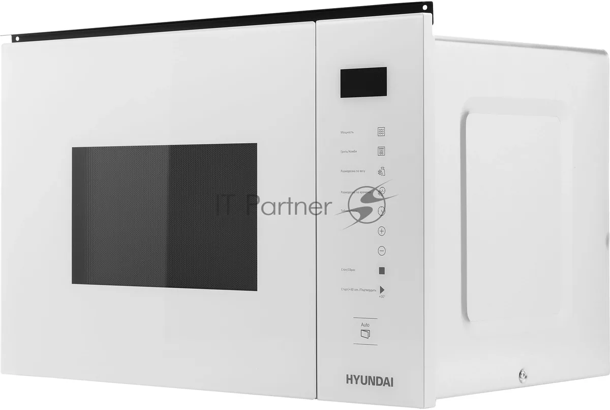 Встраиваемая микроволновая печь Hyundai HBW 2560 WG, соло, белый — фото 2